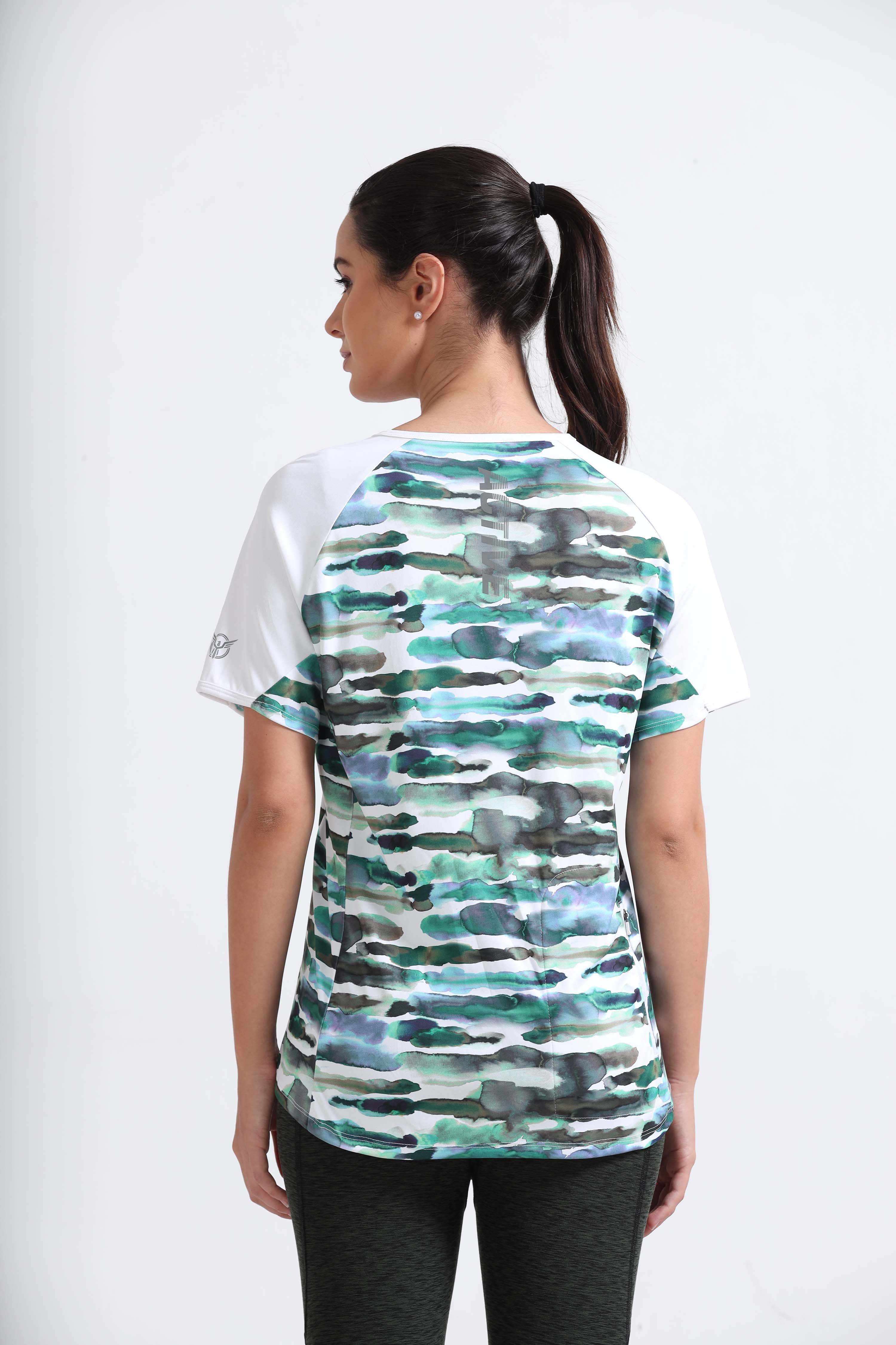 Nature Abstract Women Cycling Tee
