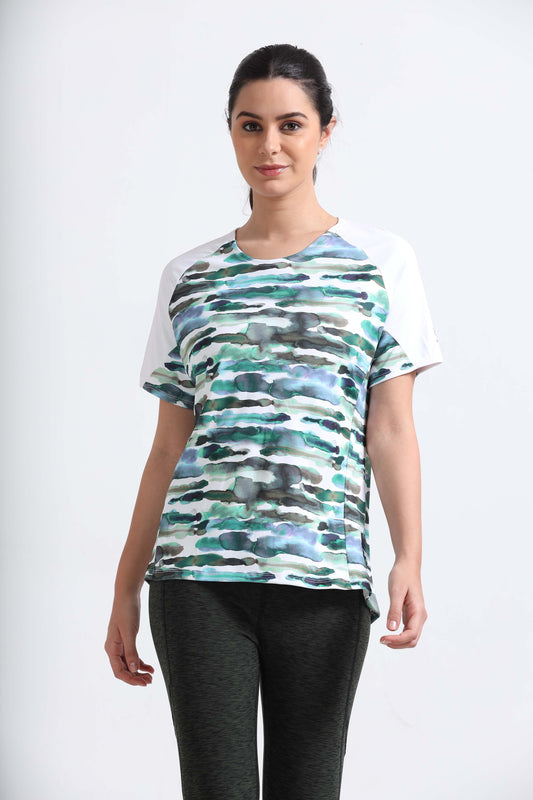 Nature Abstract Women Cycling Tee