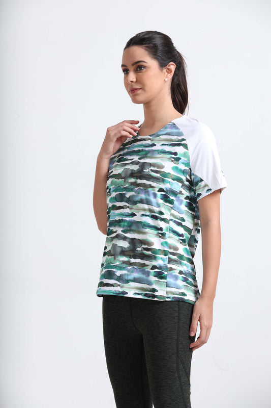 Nature Abstract Women Cycling Tee