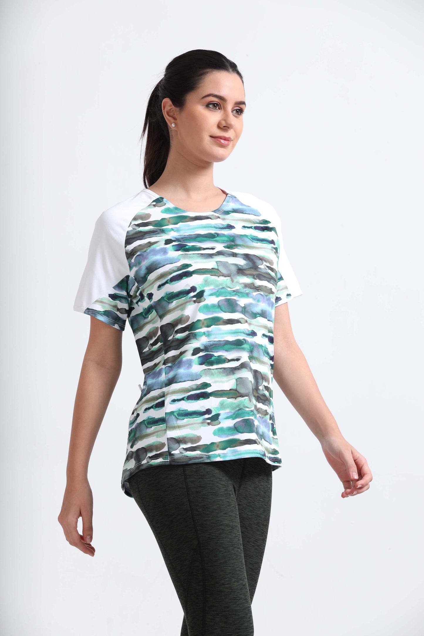 Nature Abstract Women Cycling Tee