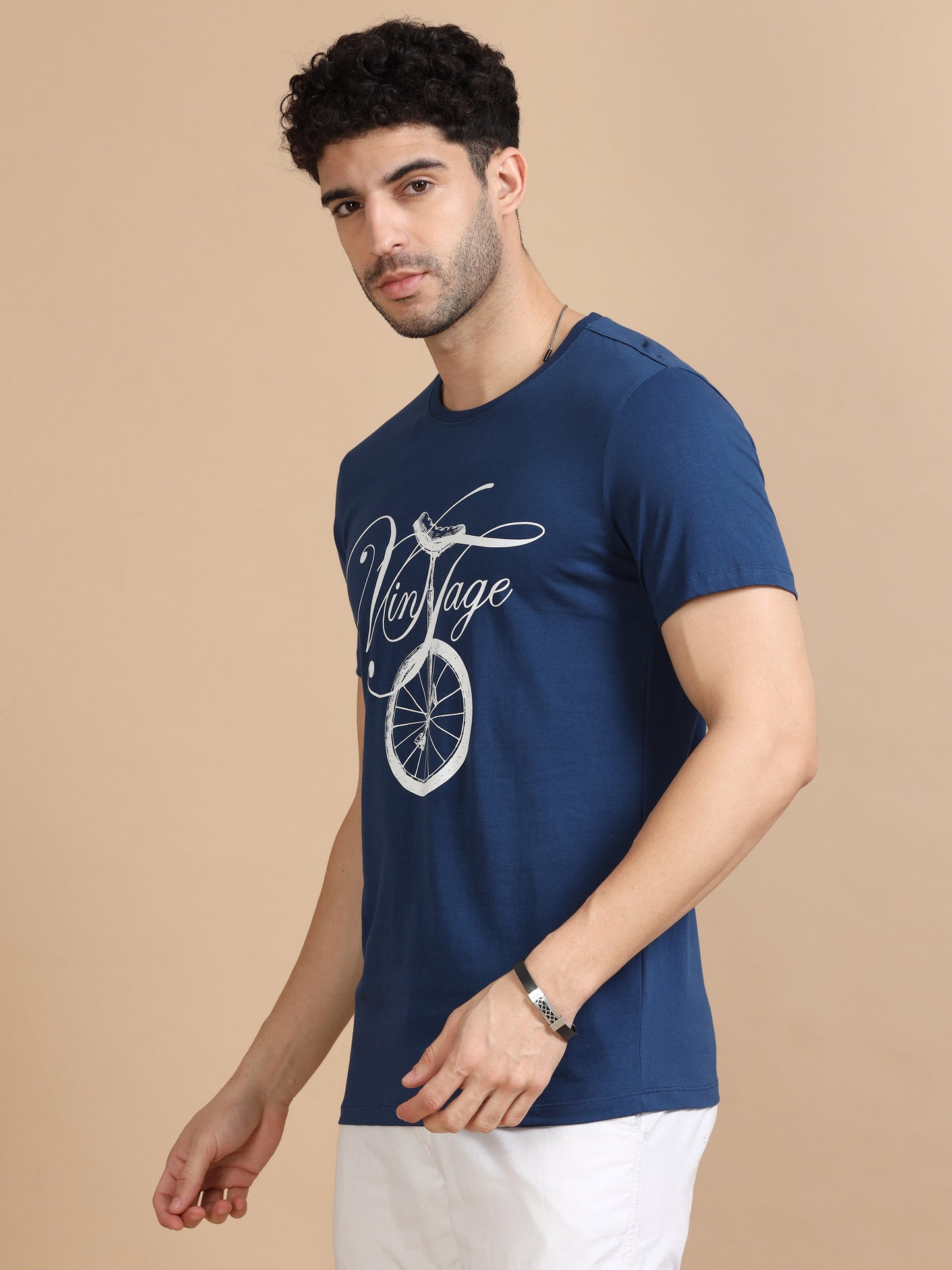 Vintage Printed T-Shirt - Navy