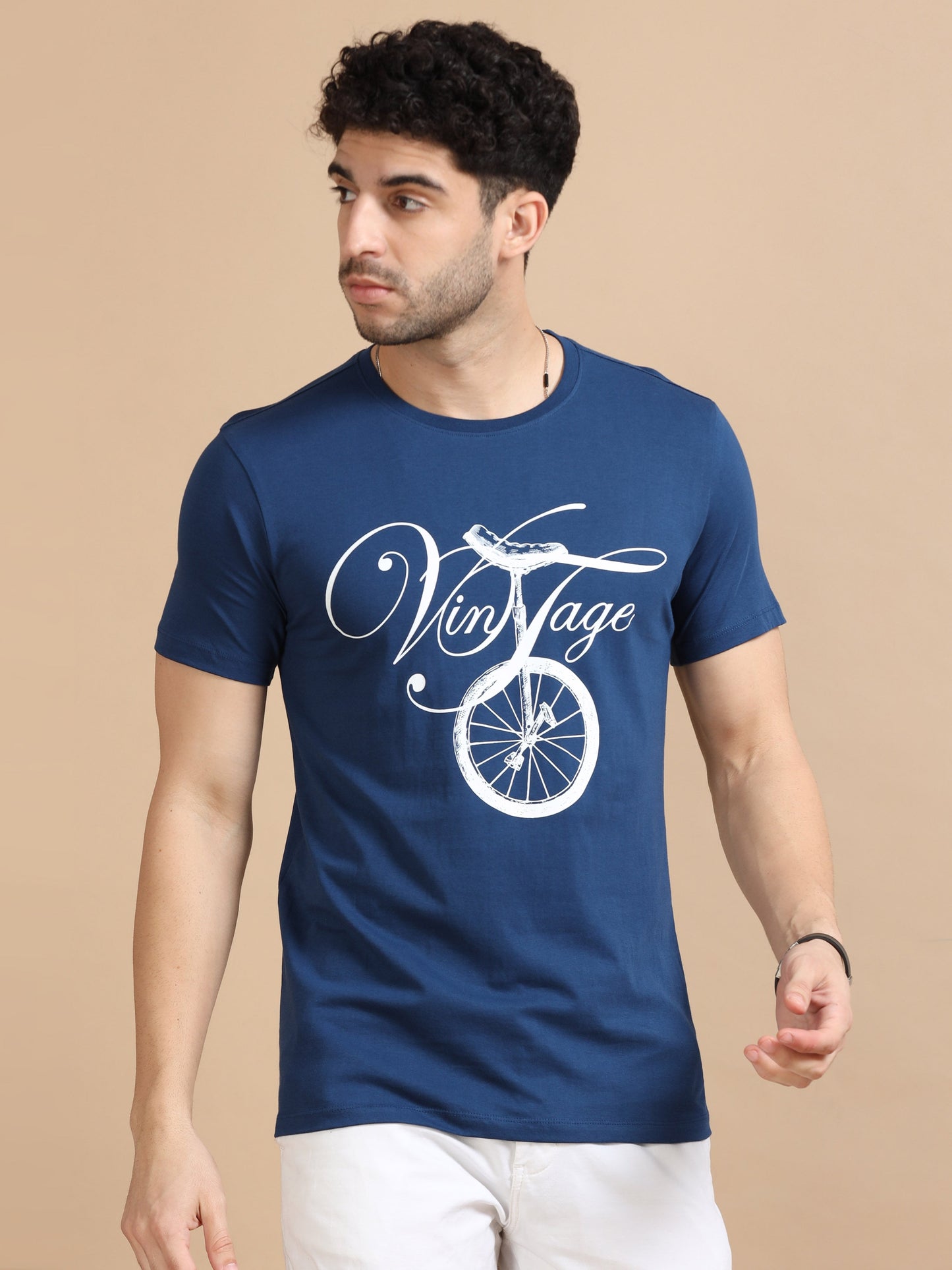 Vintage Printed T-Shirt - Navy