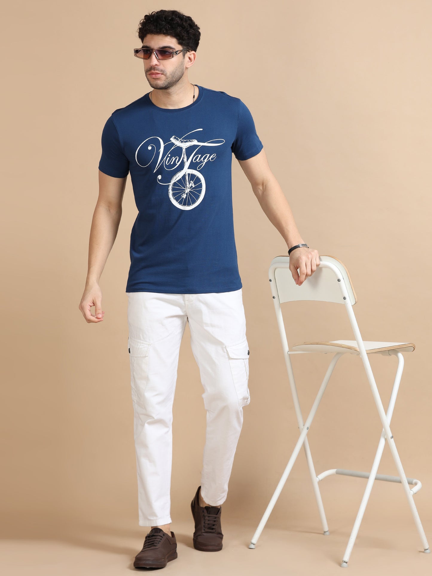 Vintage Printed T-Shirt - Navy