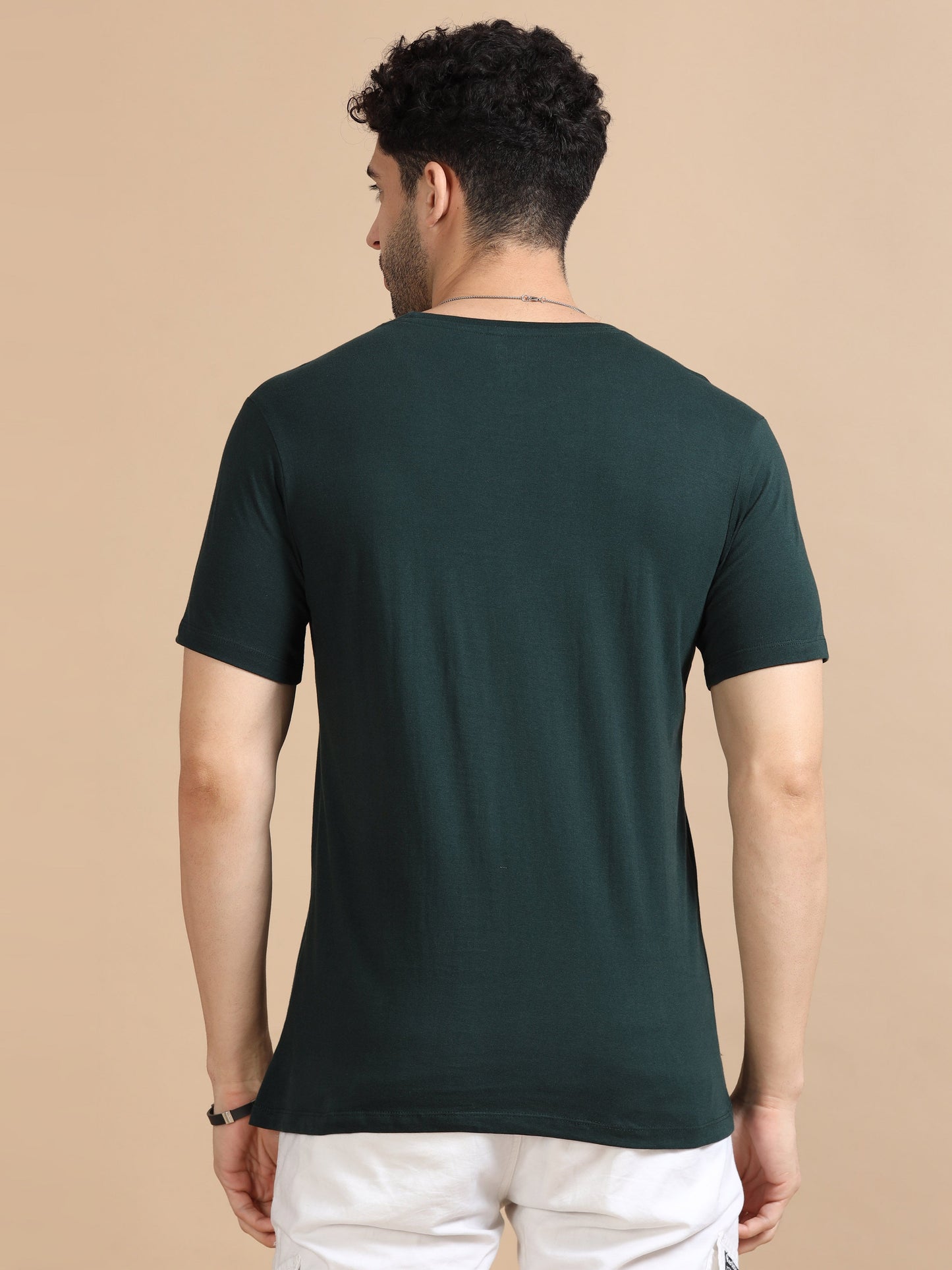 Time Printed T-Shirt - Dark Green