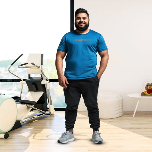 Active Crew neck chest printed reversable performance Tee -Plus Size