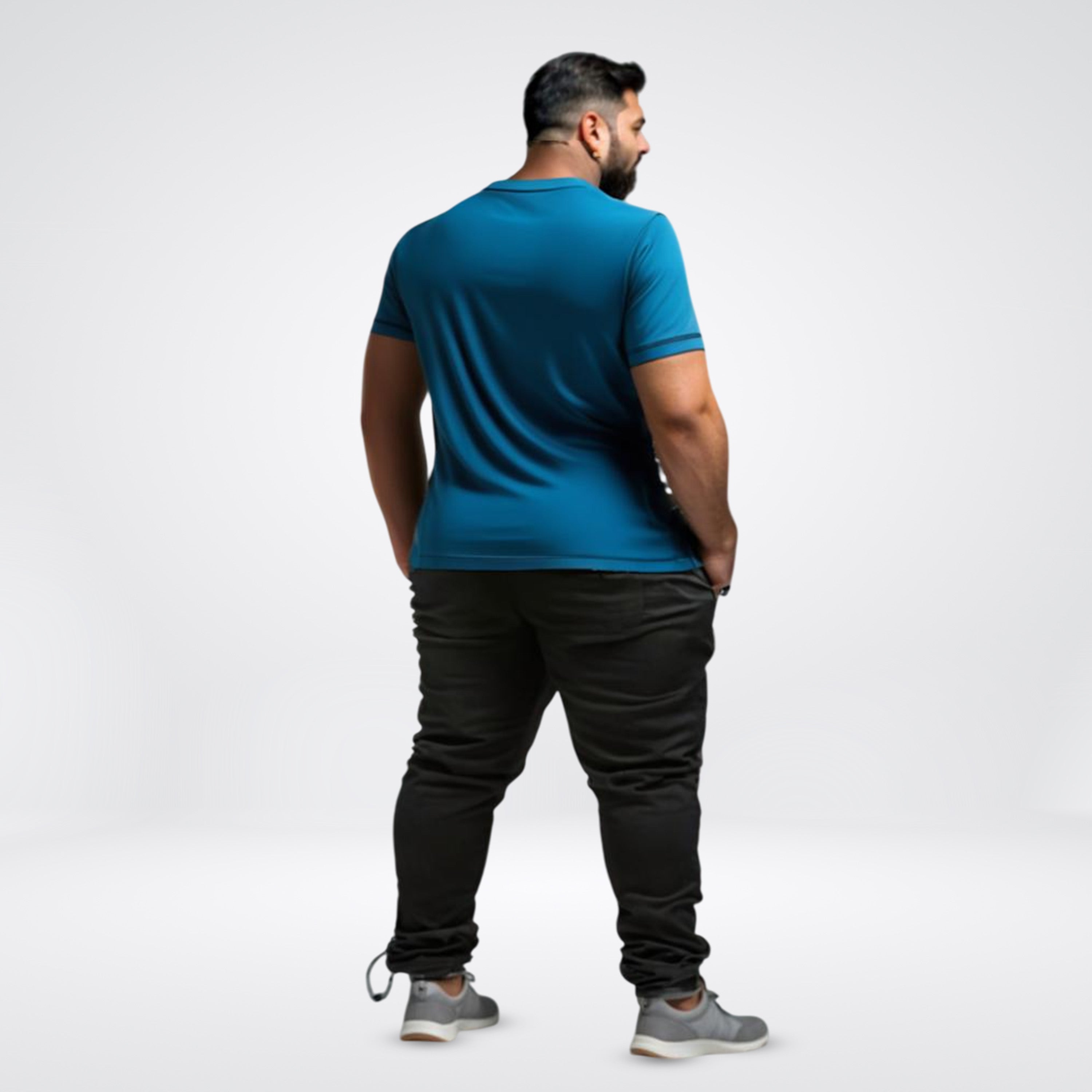 Active Crew neck chest printed reversable performance Tee -Plus Size