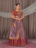 Women Best Bridal Lehenga Dusty Pink Wine