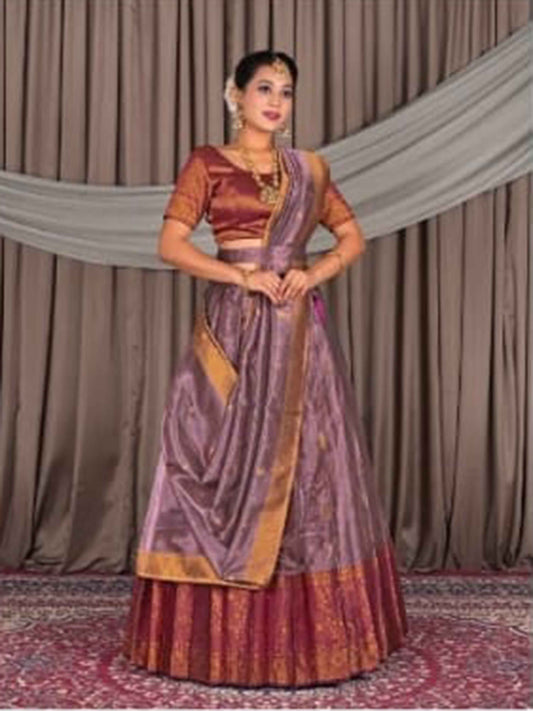 Women Best Bridal Lehenga Dusty Pink Wine