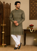 Miltry Green Revolve Kurta