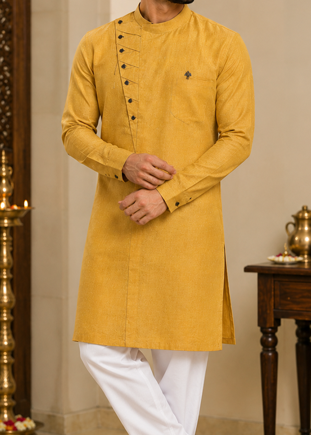 Mustard Yellow Revolve Kurta