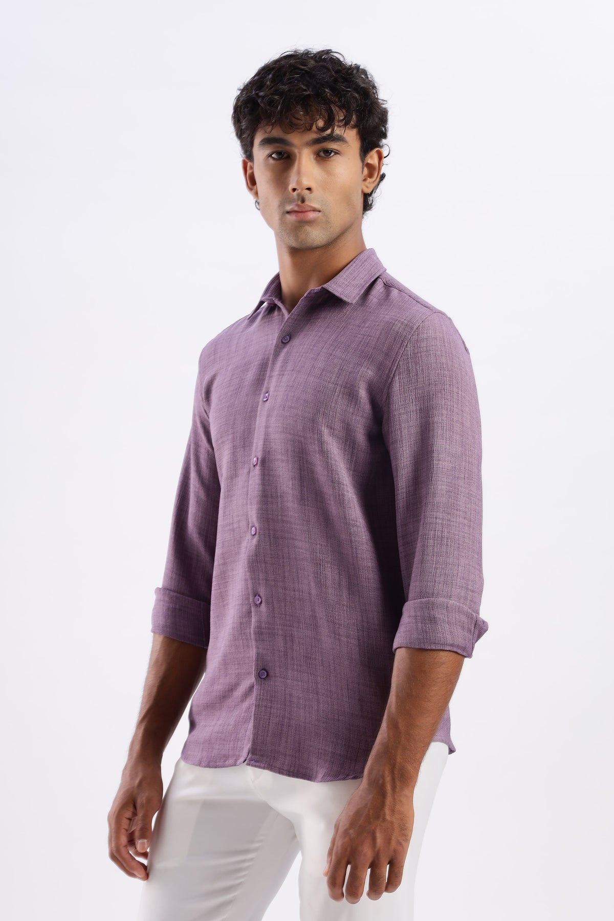 Men Air Like Linen Vintage Shirt-Lavender