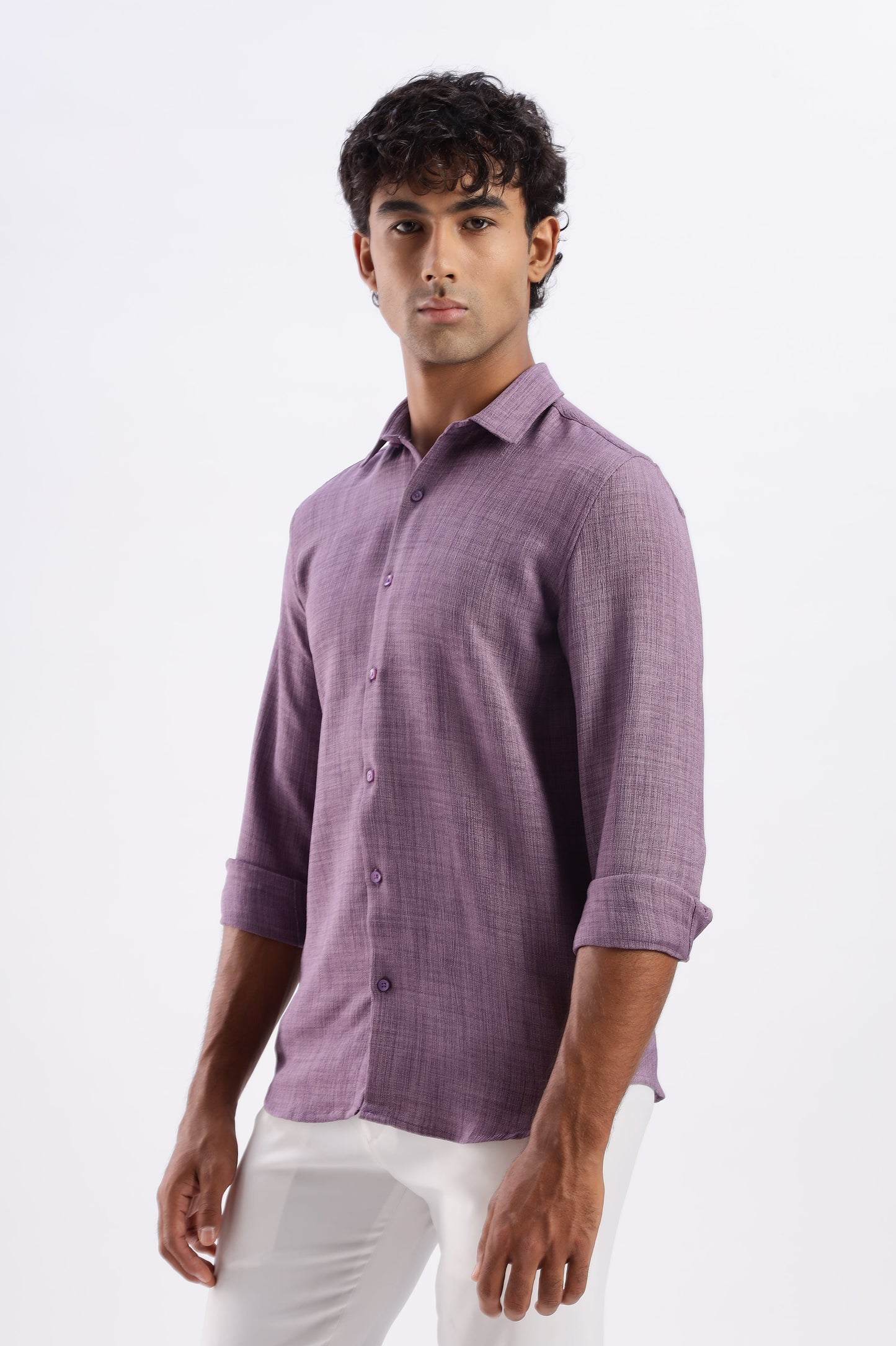 Men Air Like Linen Vintage Shirt-Lavender