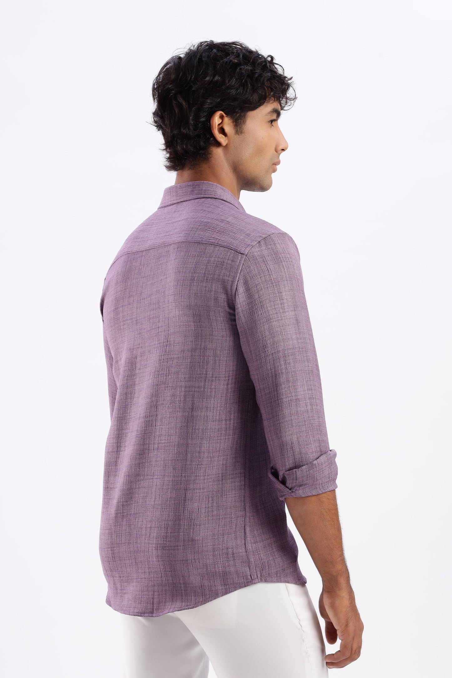 Men Air Like Linen Vintage Shirt-Lavender