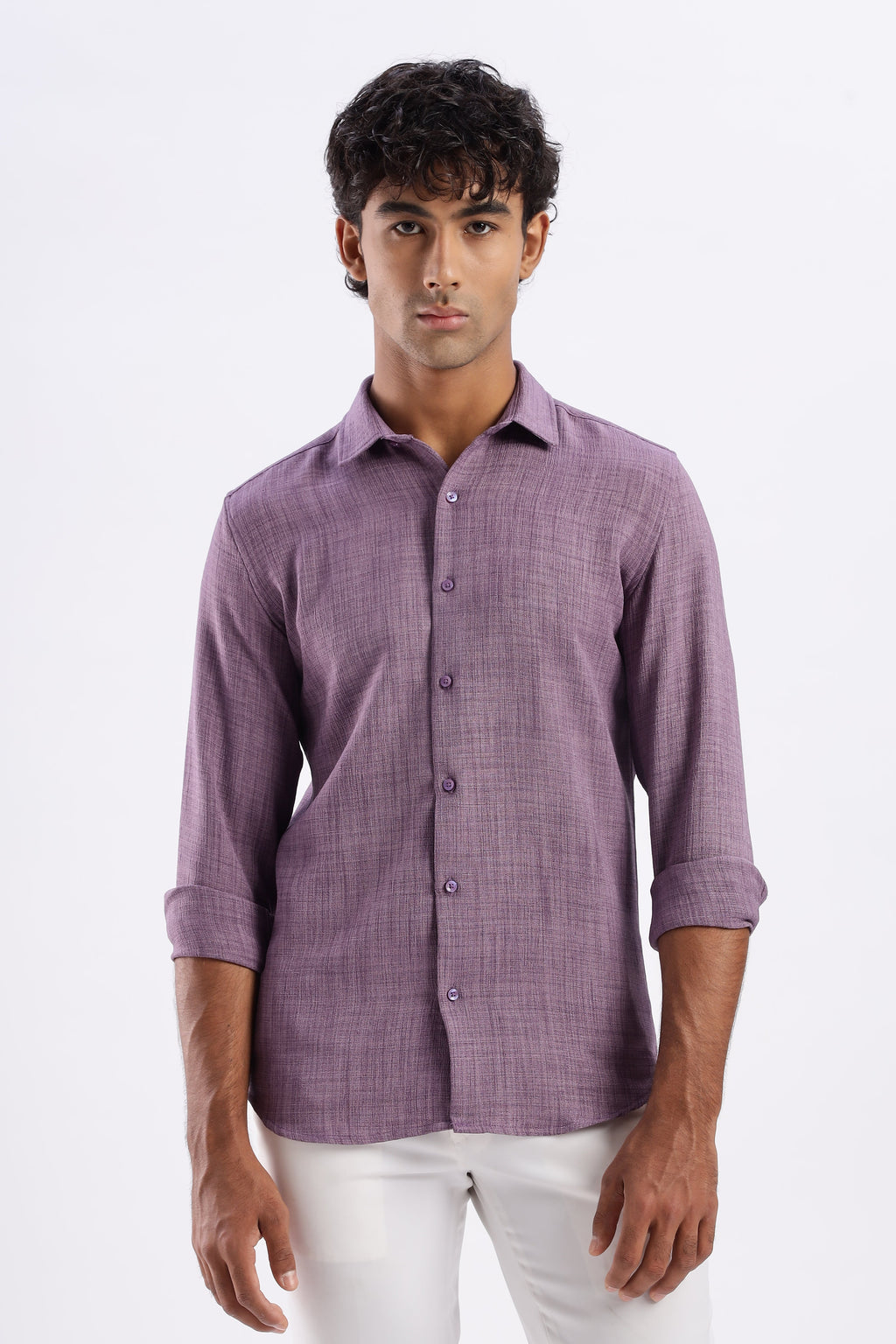 Men Air Like Linen Vintage Shirt-Lavender