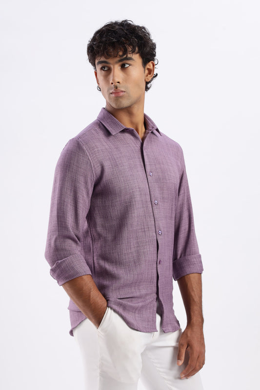 Men Air Like Linen Vintage Shirt-Lavender