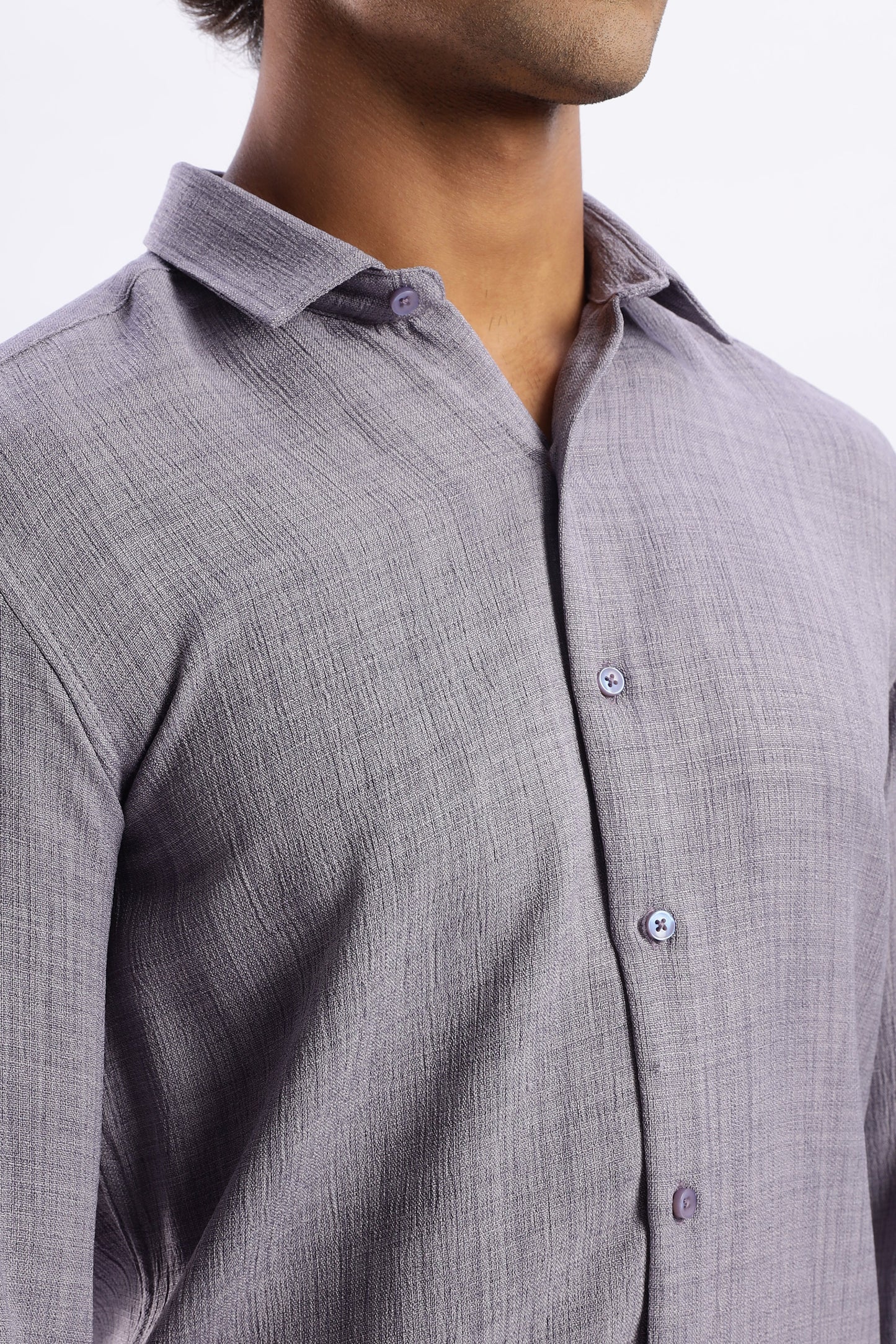 Men Air Like Linen Vintage Shirt-Purple