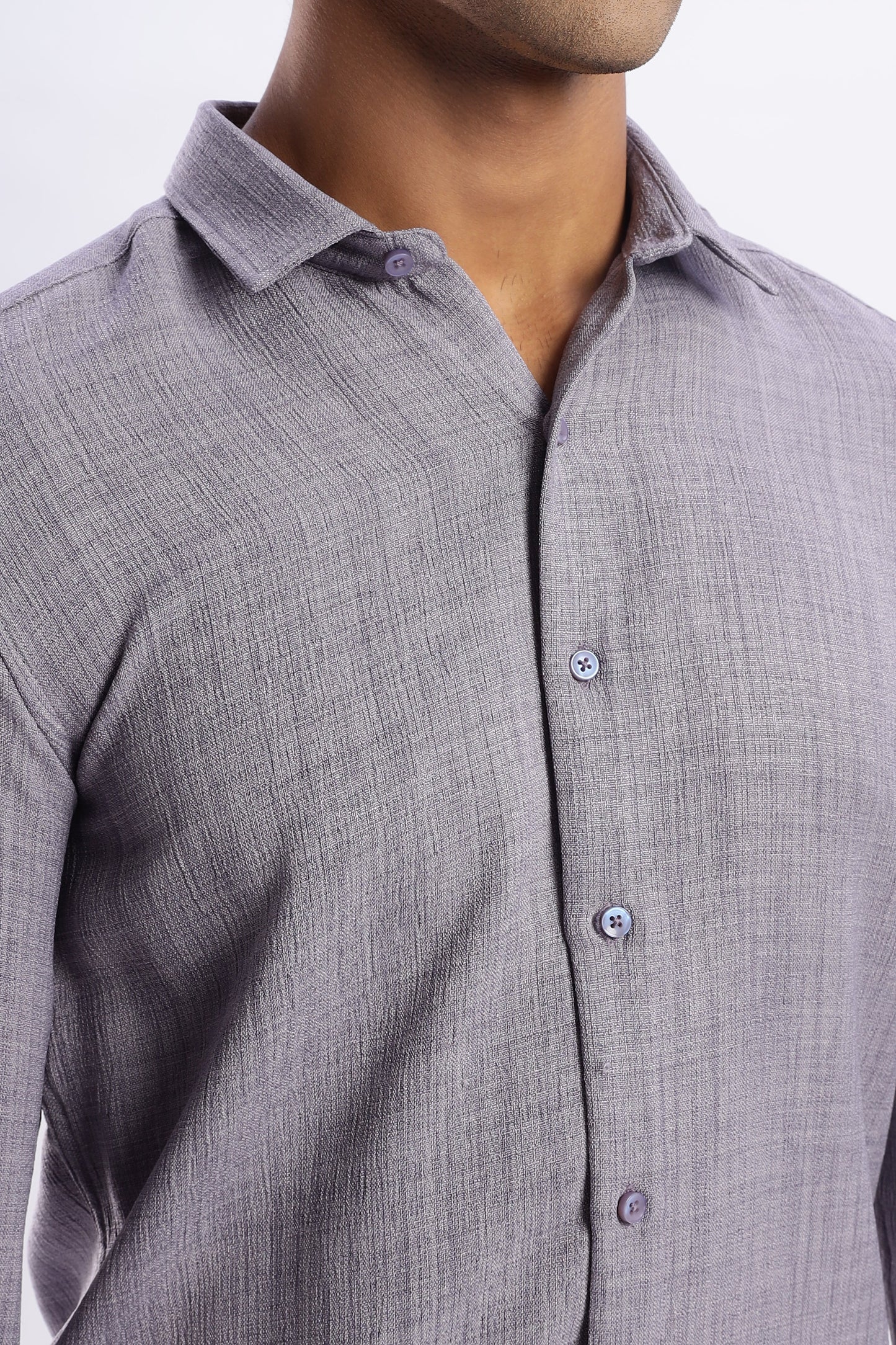 Men Air Like Linen Vintage Shirt-Purple