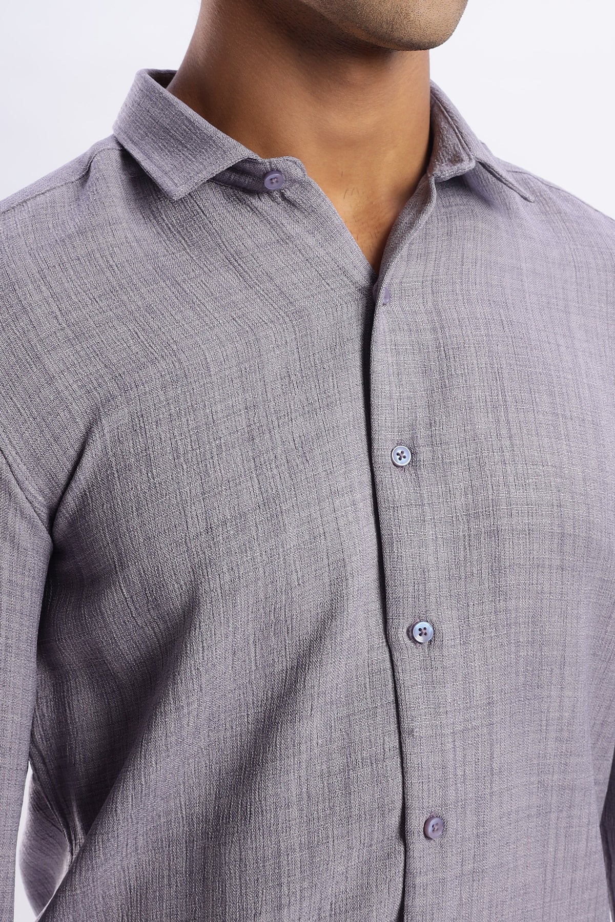 Men Air Like Linen Vintage Shirt-Purple