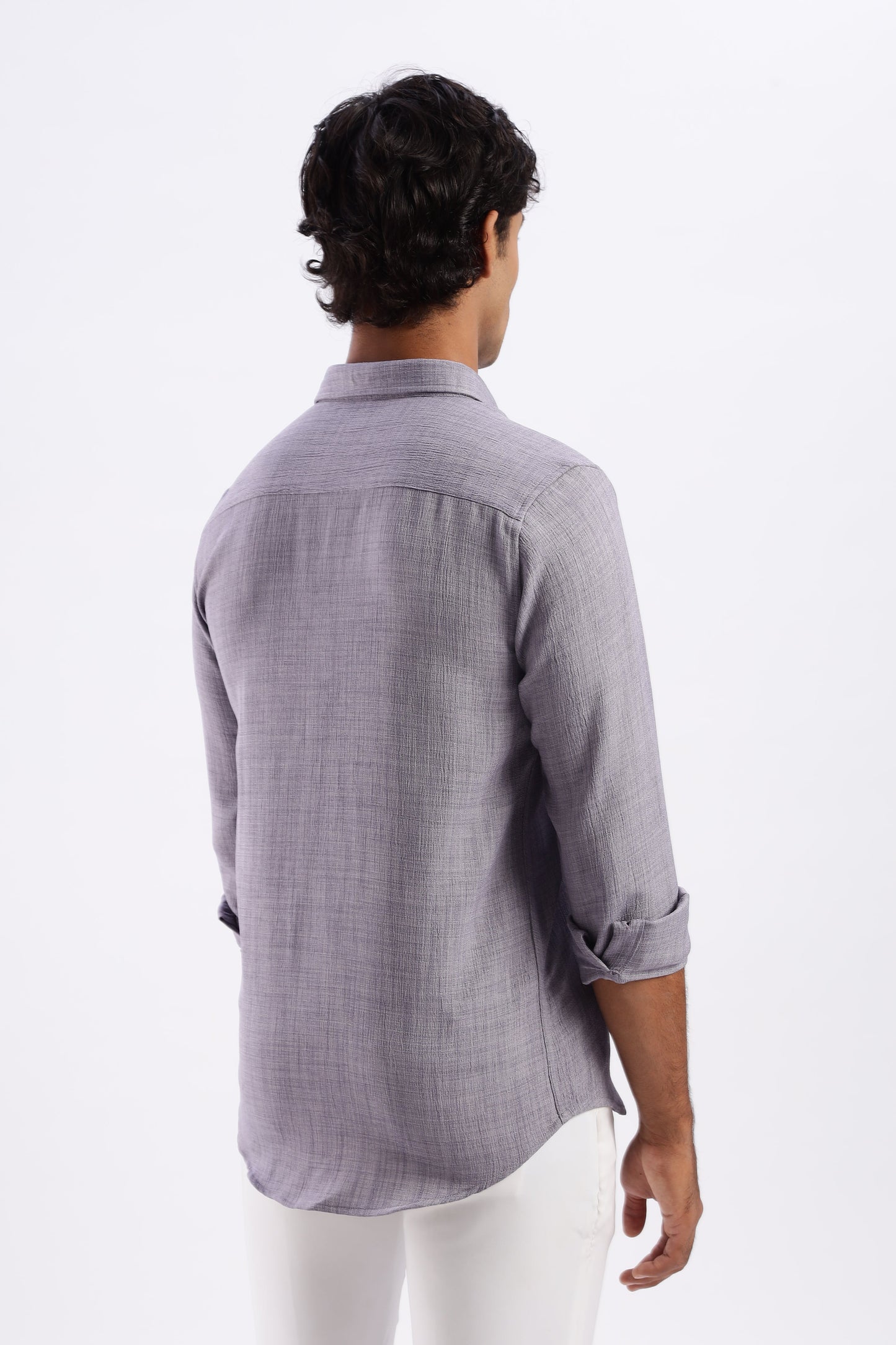 Men Air Like Linen Vintage Shirt-Purple