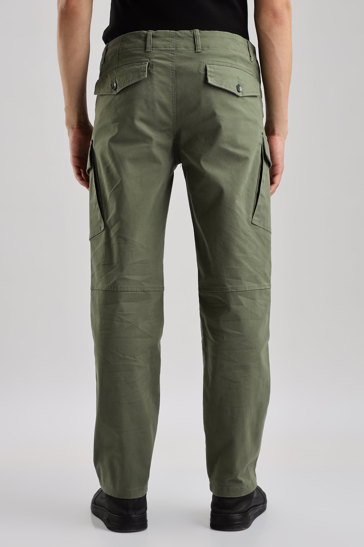 Men Heavy Twill Cargo-Olive