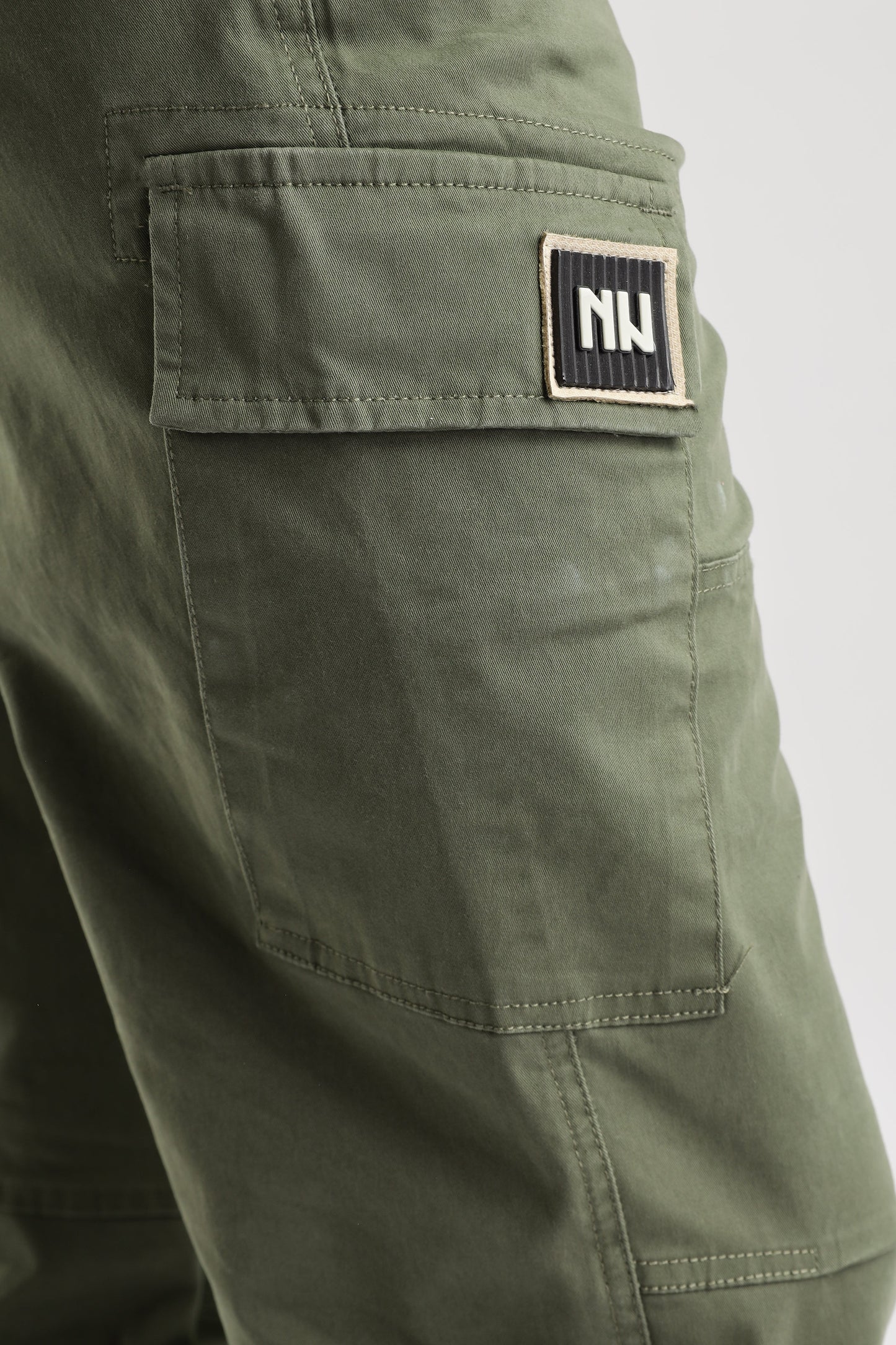 Men Heavy Twill Cargo-Olive