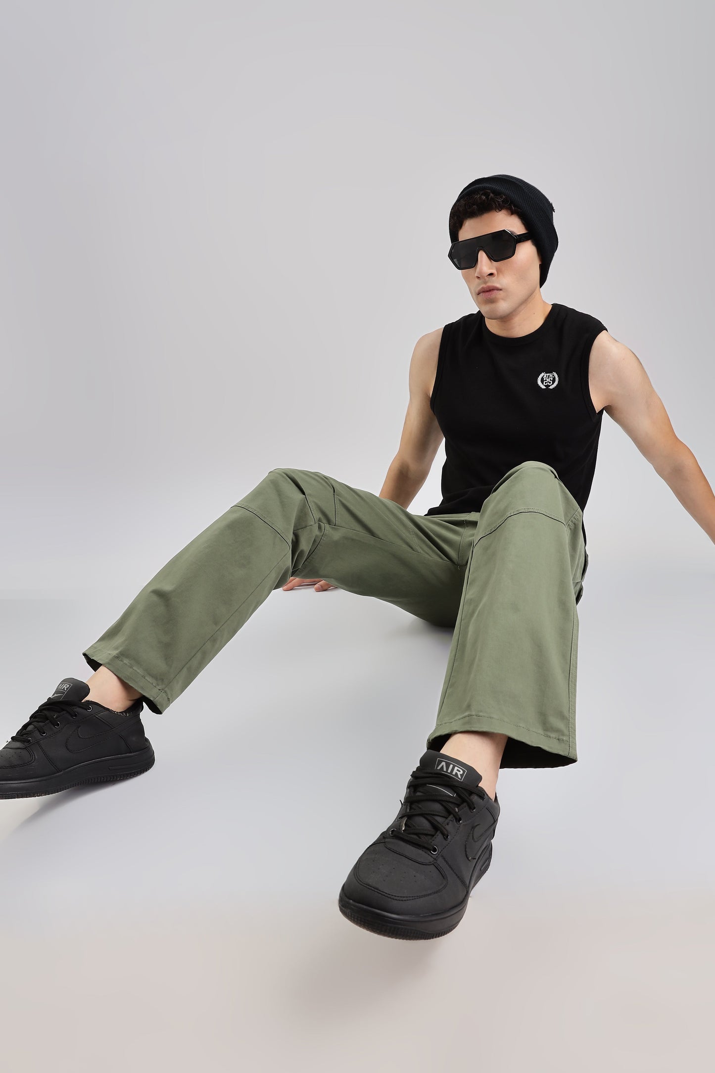 Men Heavy Twill Cargo-Olive