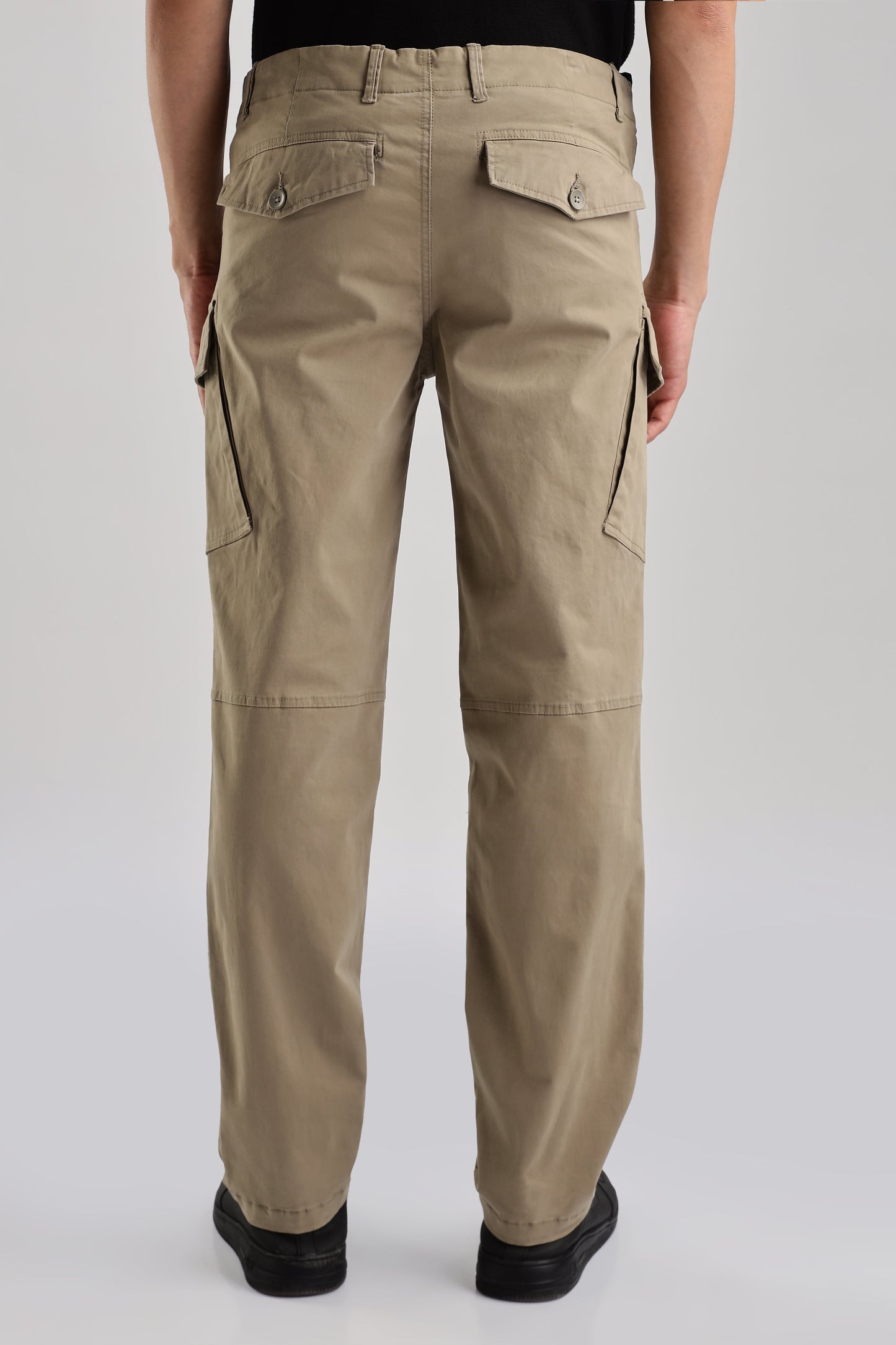 Men Heavy Twill Cargo-Cream