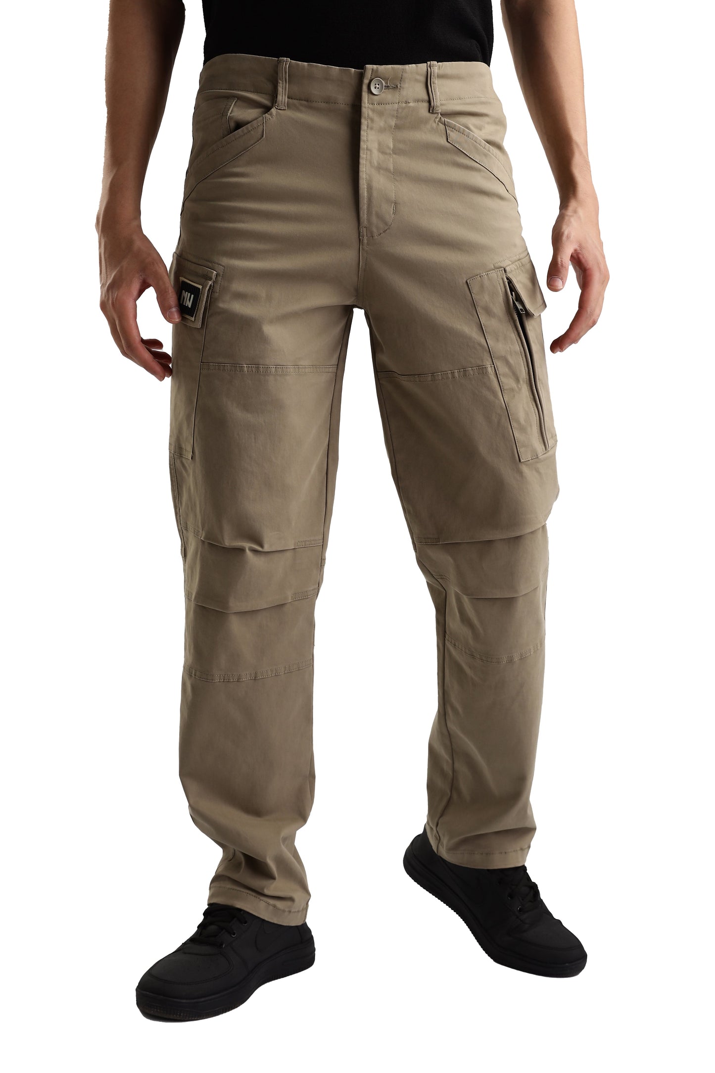 Men Heavy Twill Cargo-Cream