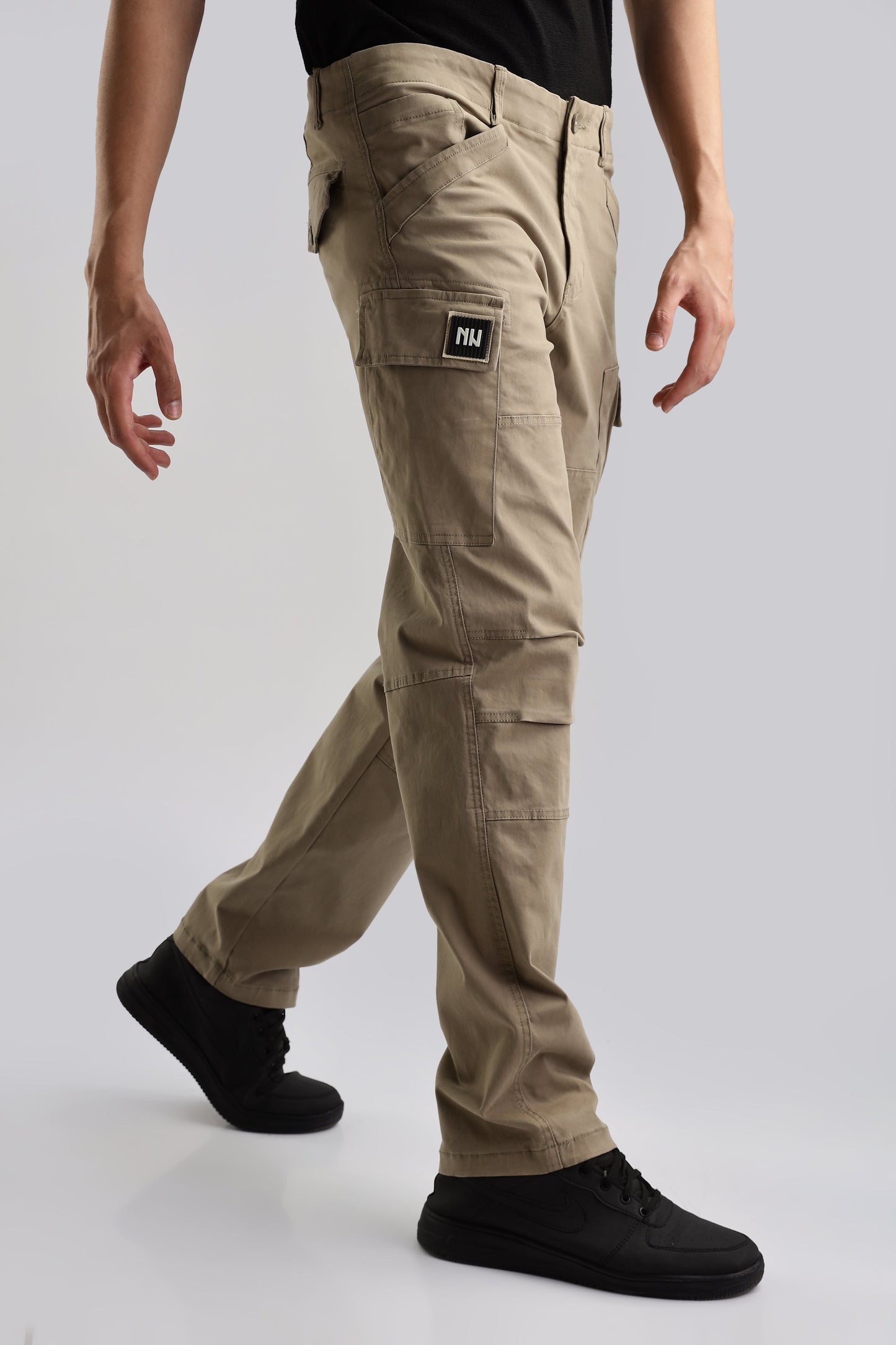 Men Heavy Twill Cargo-Cream
