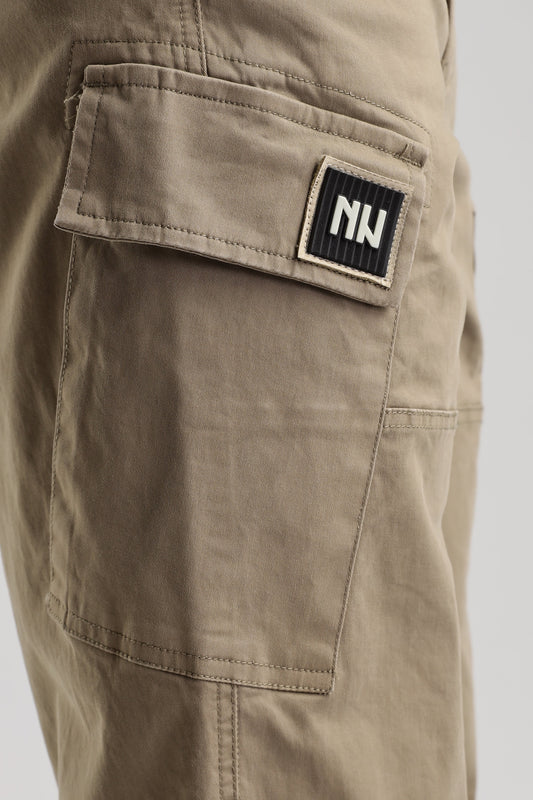 Men Heavy Twill Cargo-Cream