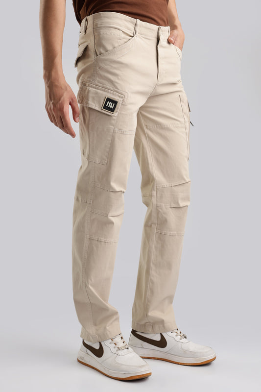 Men Heavy Twill Cargo-Beige