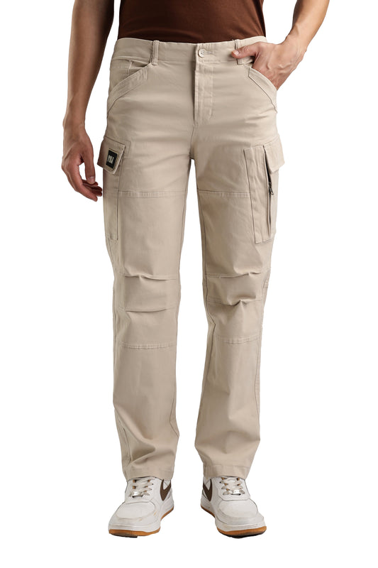 Men Heavy Twill Cargo-Beige