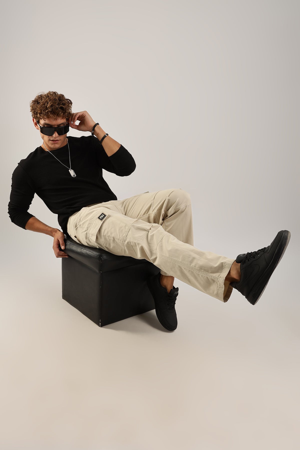 Men Heavy Air Cargo-Beige