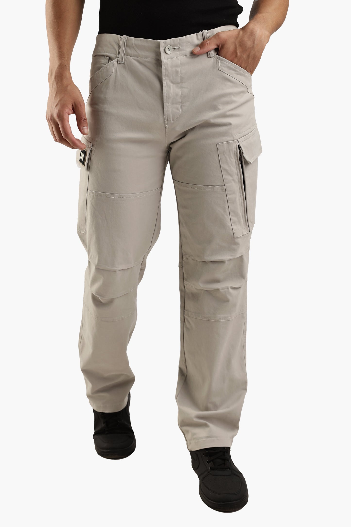 Men Heavy Twill Cargo-Stone