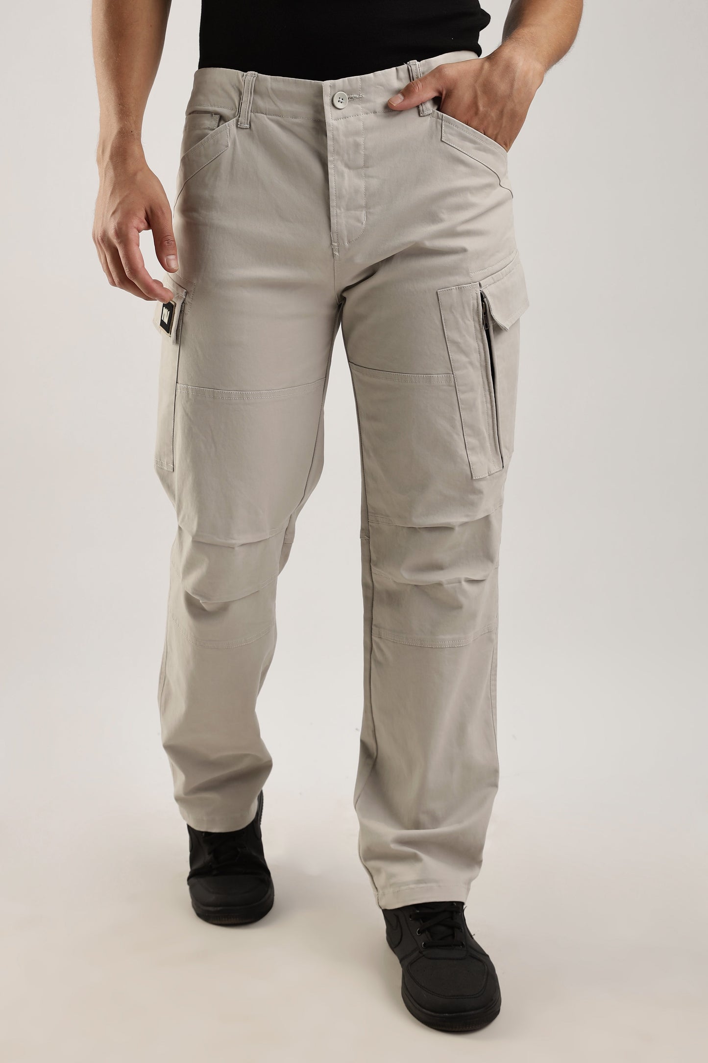 Men Heavy Twill Cargo-Stone