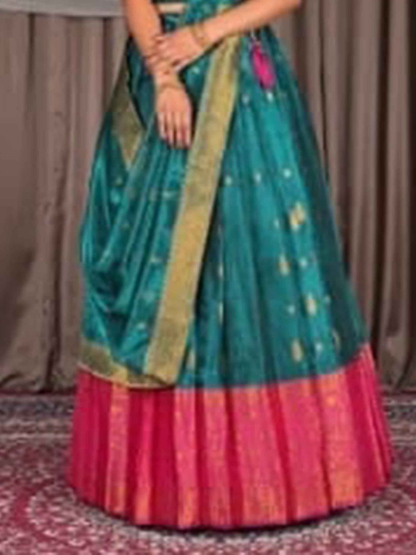Rama Rani Tissue Silk Lehenga Banaras Womens