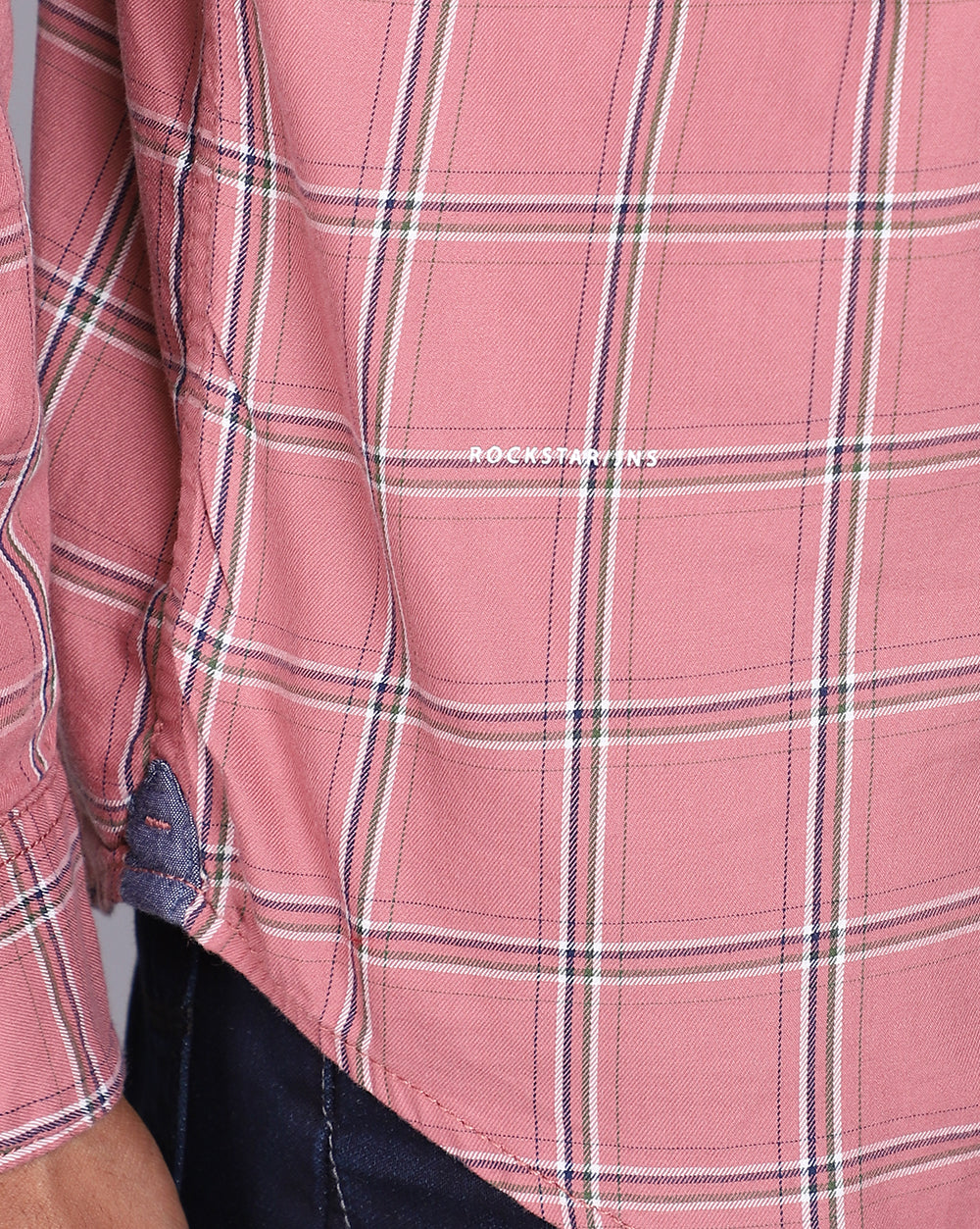 Smart Casual Full Sleeves Check Shirt-Pink