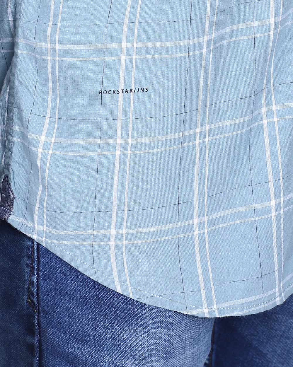Smart Casual Full Sleeves Check Shirt-Sea Blue