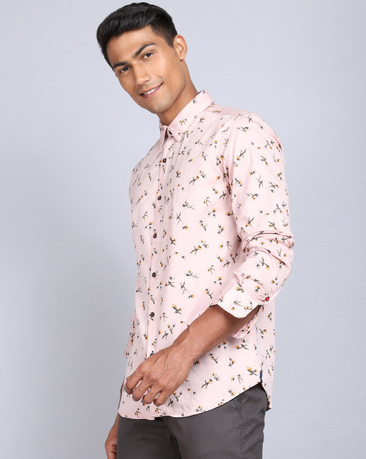 Printed Smart Casual Shirt-Onion