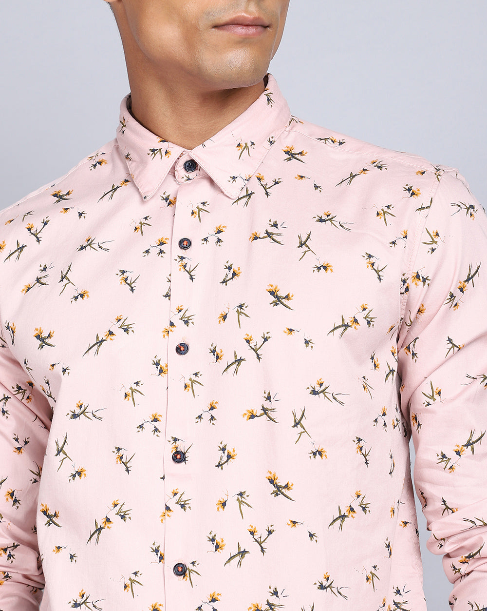 Printed Smart Casual Shirt-Onion