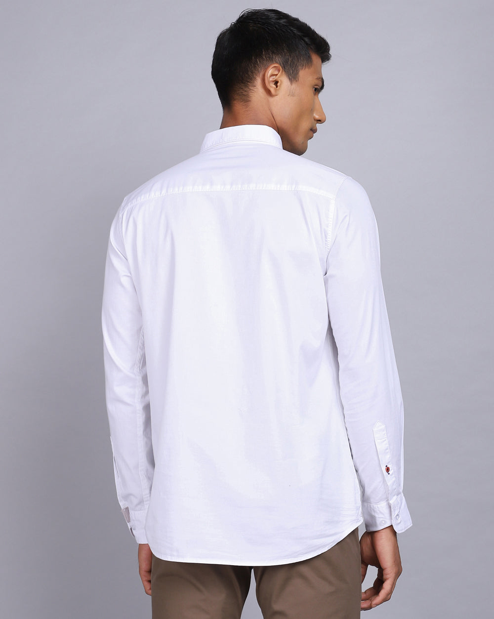 Solid Smart Casual Shirt-White