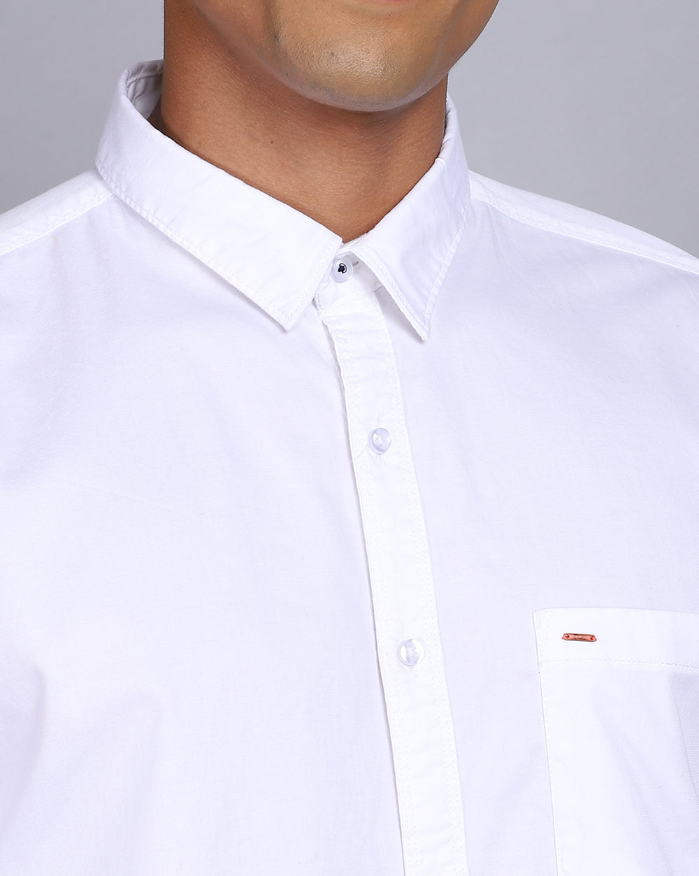 Solid Smart Casual Shirt-White