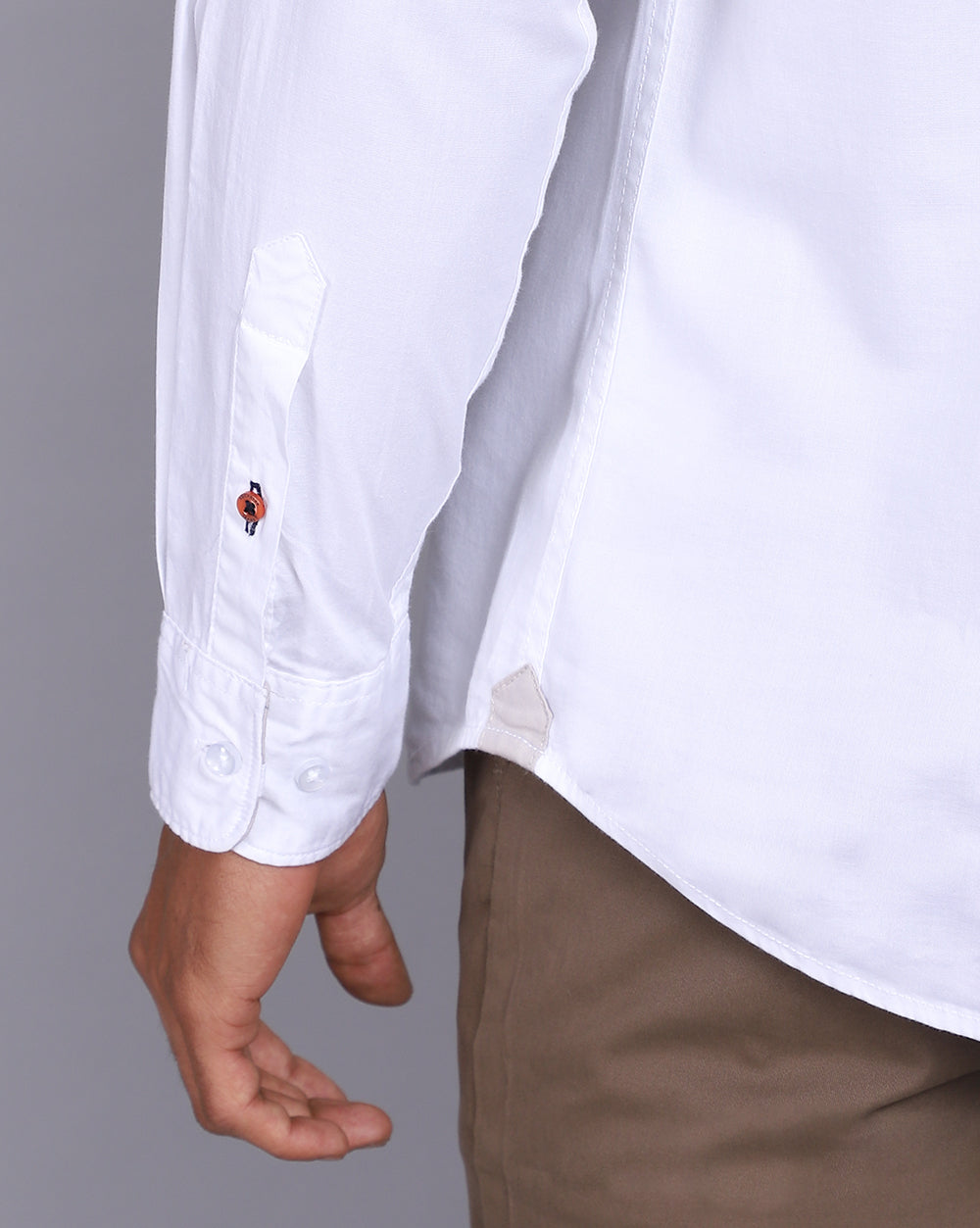 Solid Smart Casual Shirt-White