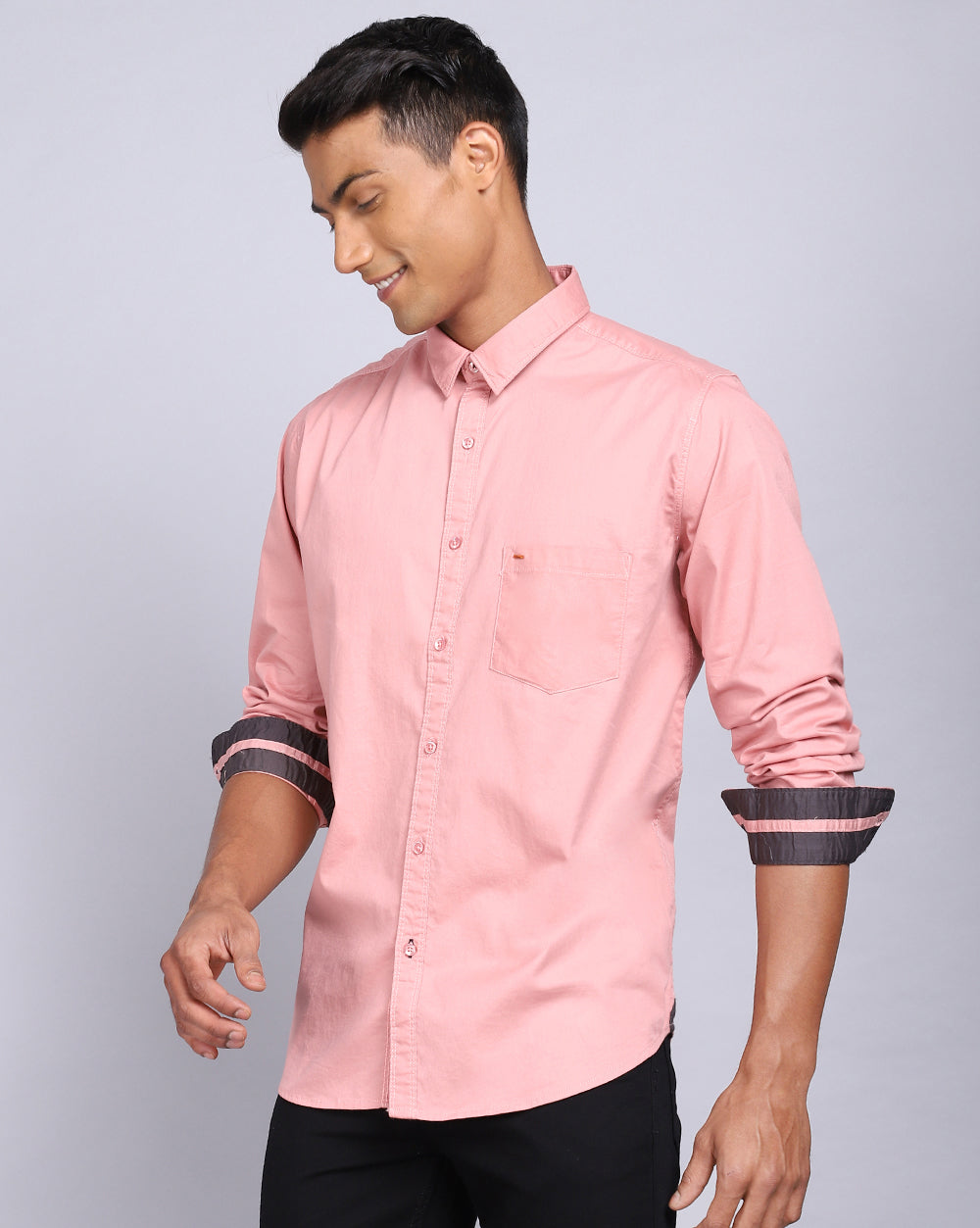 Solid Smart Casual Shirt-Onion