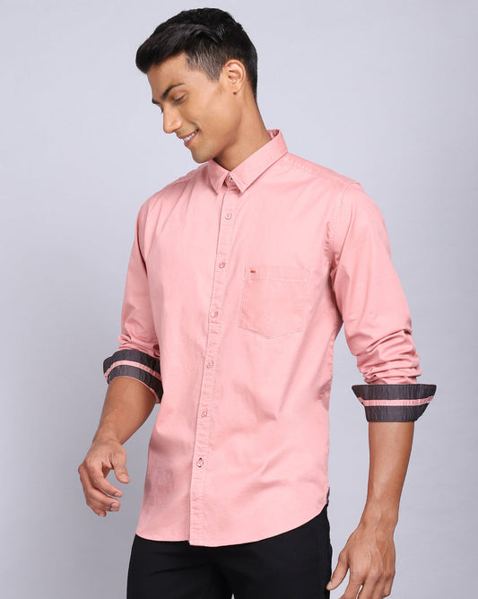 Solid Smart Casual Shirt-Onion