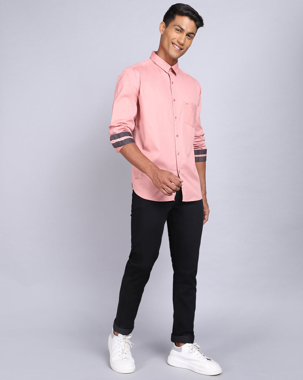Solid Smart Casual Shirt-Onion