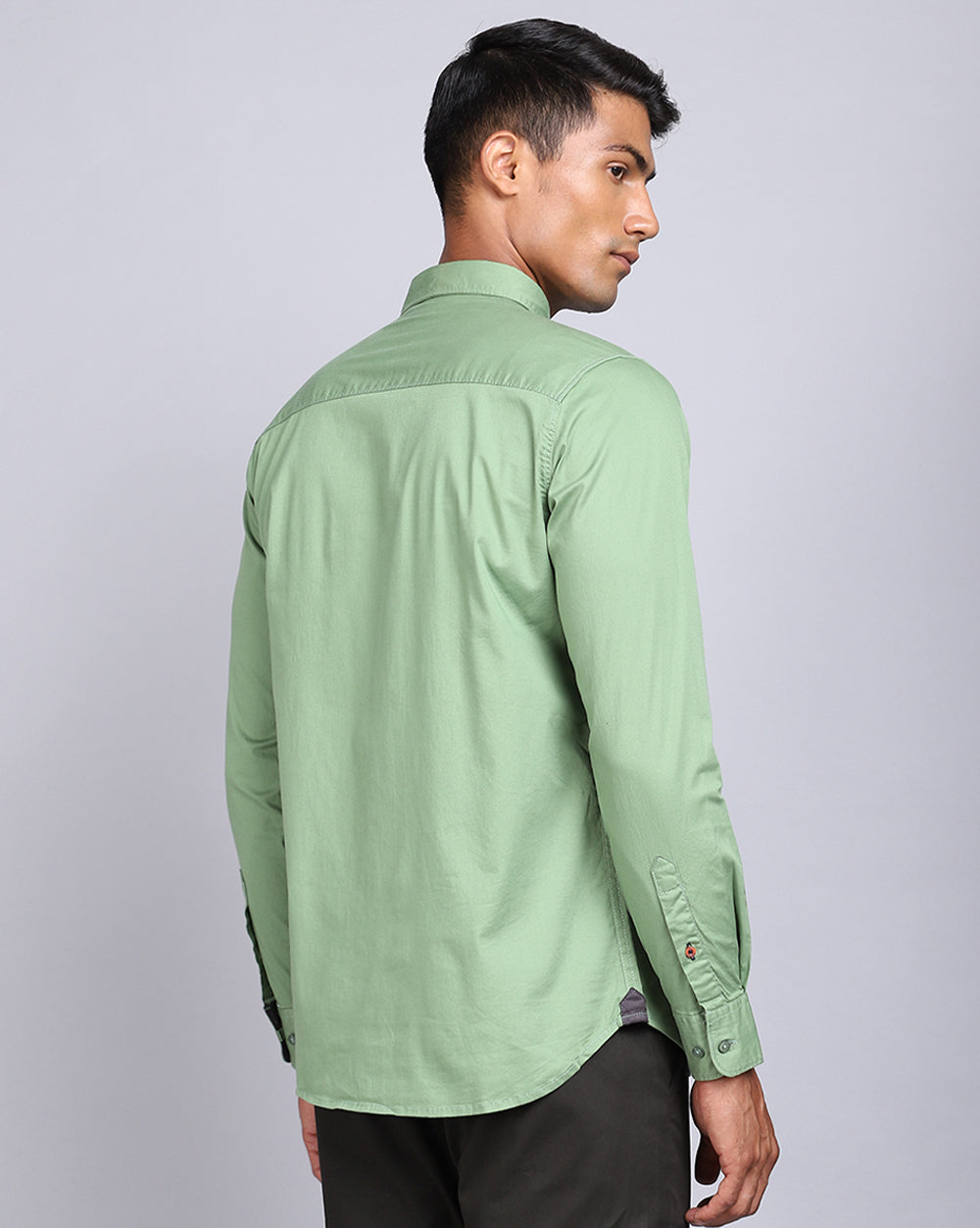 Solid Smart Casual Shirt-Green