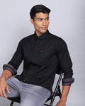 Solid Smart Casual Shirt-Black