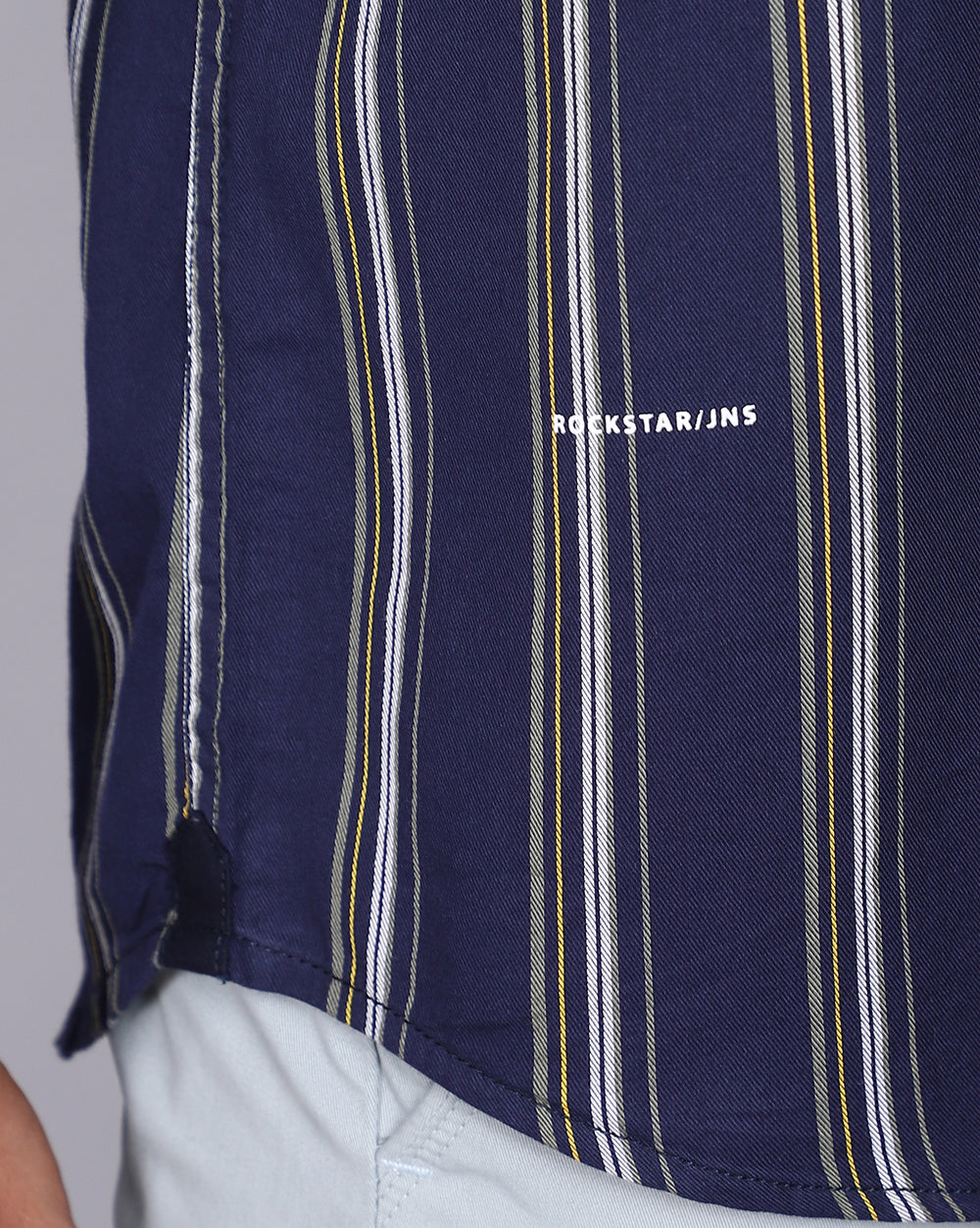 Smart Casual Striped Shirt-Indigo Blue