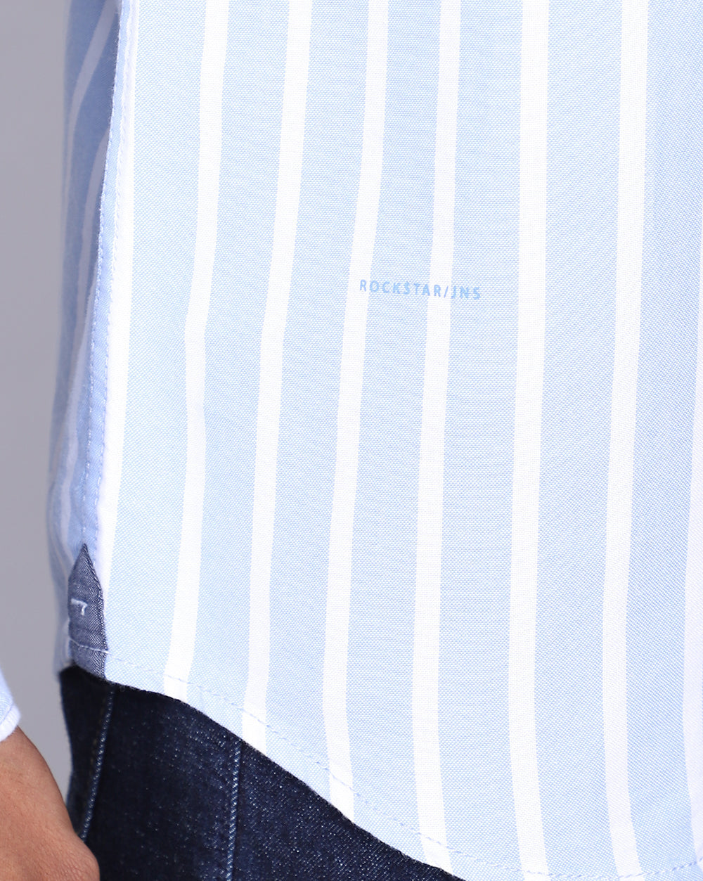 Smart Casual Striped Shirt-Sky Blue